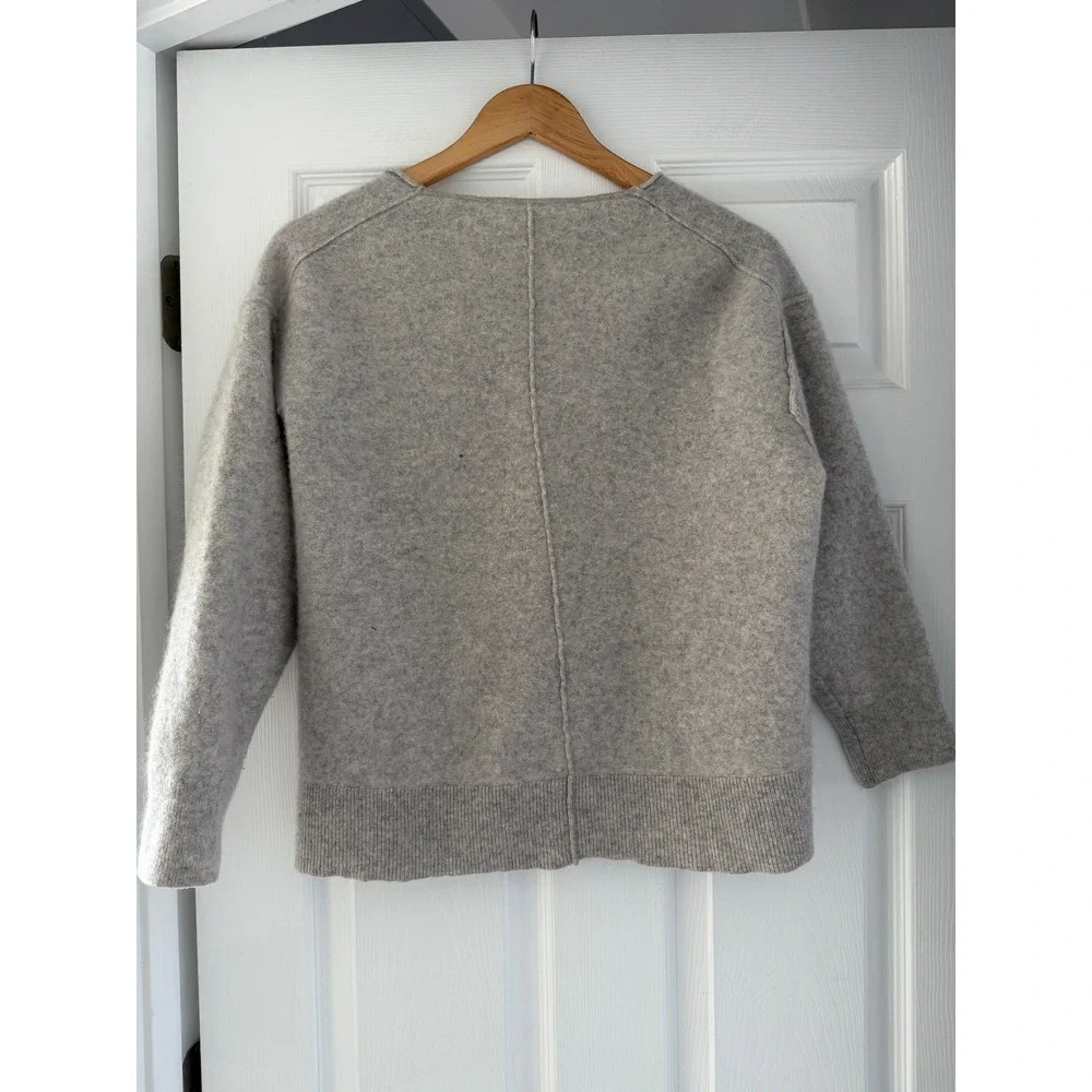 Free People Cashmere V-Neck Light Gray